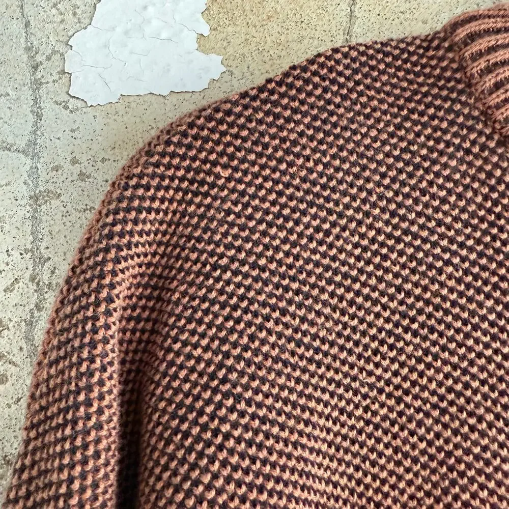 Vtg BOAST Sweater Men L 100 Cotton Textured Knit Kaanapali Hong Kong Tennis Prep